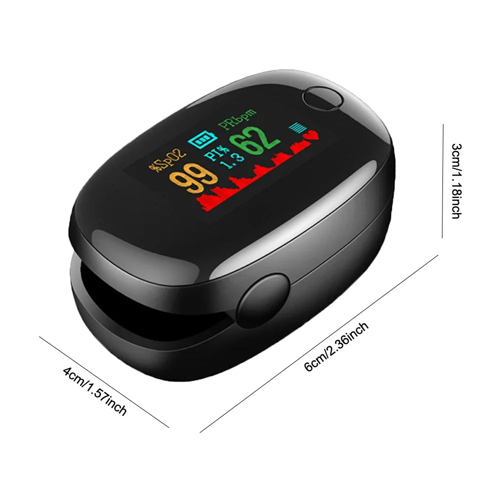 Finger Clip Pulse Monitor Reusable Blood Oxygen Saturation Detector Lightweight for Mountaineering Skiing Cycling Enthusiasts