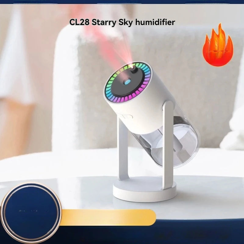 Starry Sky Top Humidifier CL28 Moving Head Humidifier Desktop Silent Aromatherapy Machine Projector Colorful Night Light Rotatin