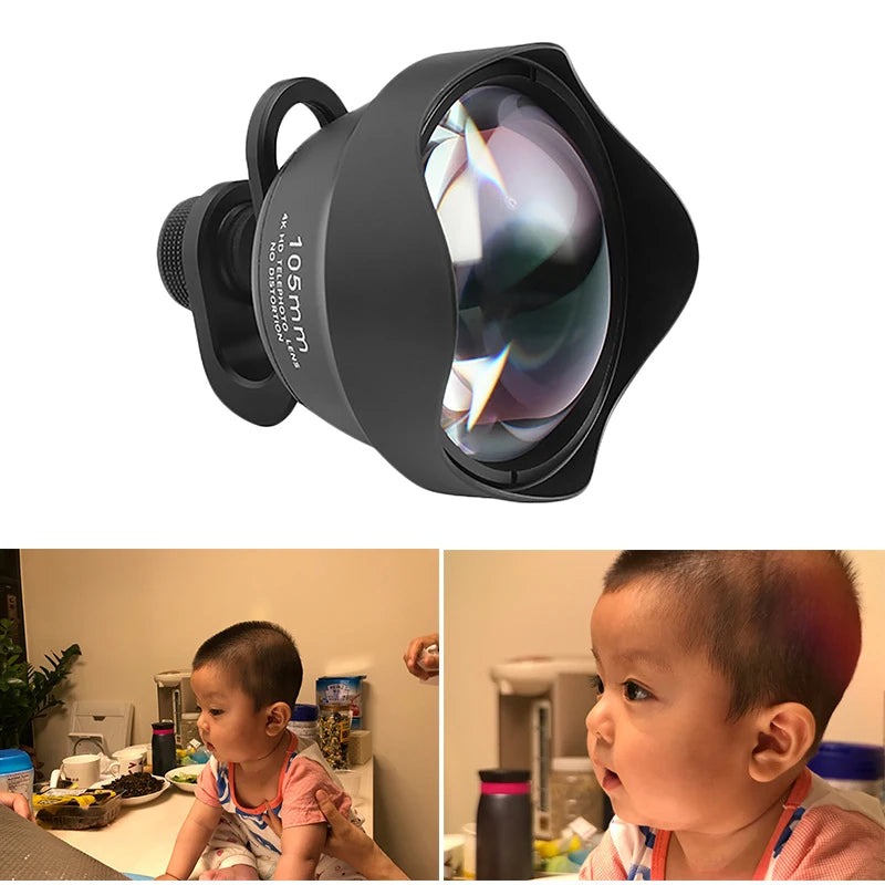Pholes Mobile Phone Universal External Lens 105Mm Portrait Telephoto Slr Professional Photo Photography Large Aperture for Iphon