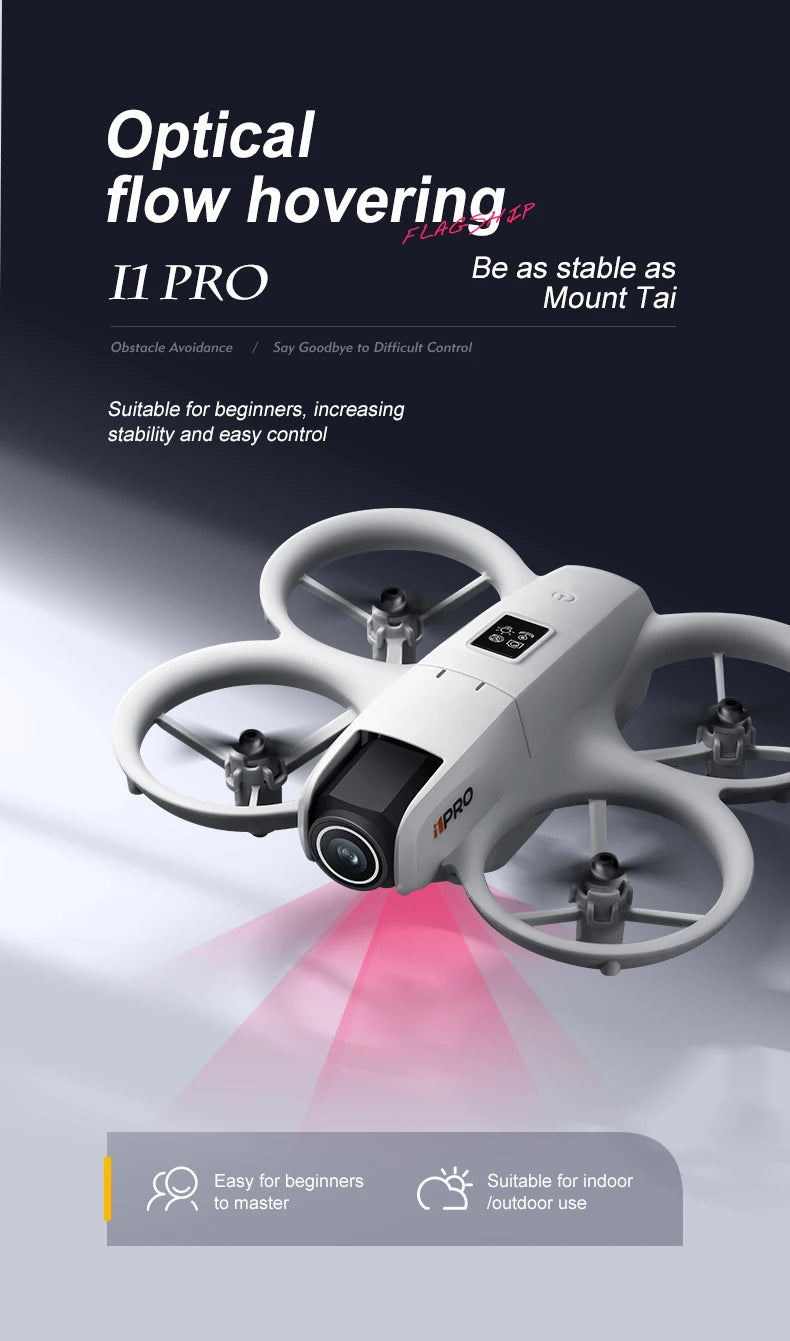 NEW i1PRO Mini Drone 8K HD Dual Camera Aerial Intellig Obstacle Avoidance Optical Flow Hover Avoidance Four-Axis RC Drone 10000M