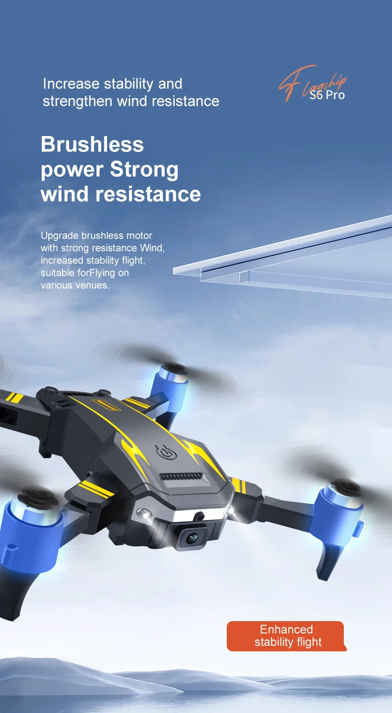 KBDFA G6 Drone Professional 4K HD Camera 8K No GPS Obstacle Avoidance RC Helicopter Brushless WIFI FPV Foldable Quadcopter Toys