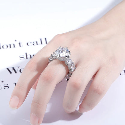TOPGRILLZ NEW Iced Out Zircon Rings Personalised Fashion Rings For Women Gold Color High Quality AAA+ CZ Jewelry For Gift