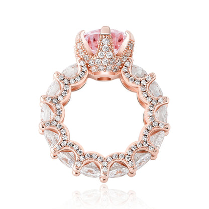 TOPGRILLZ NEW Iced Out Zircon Rings Personalised Fashion Rings For Women Gold Color High Quality AAA+ CZ Jewelry For Gift