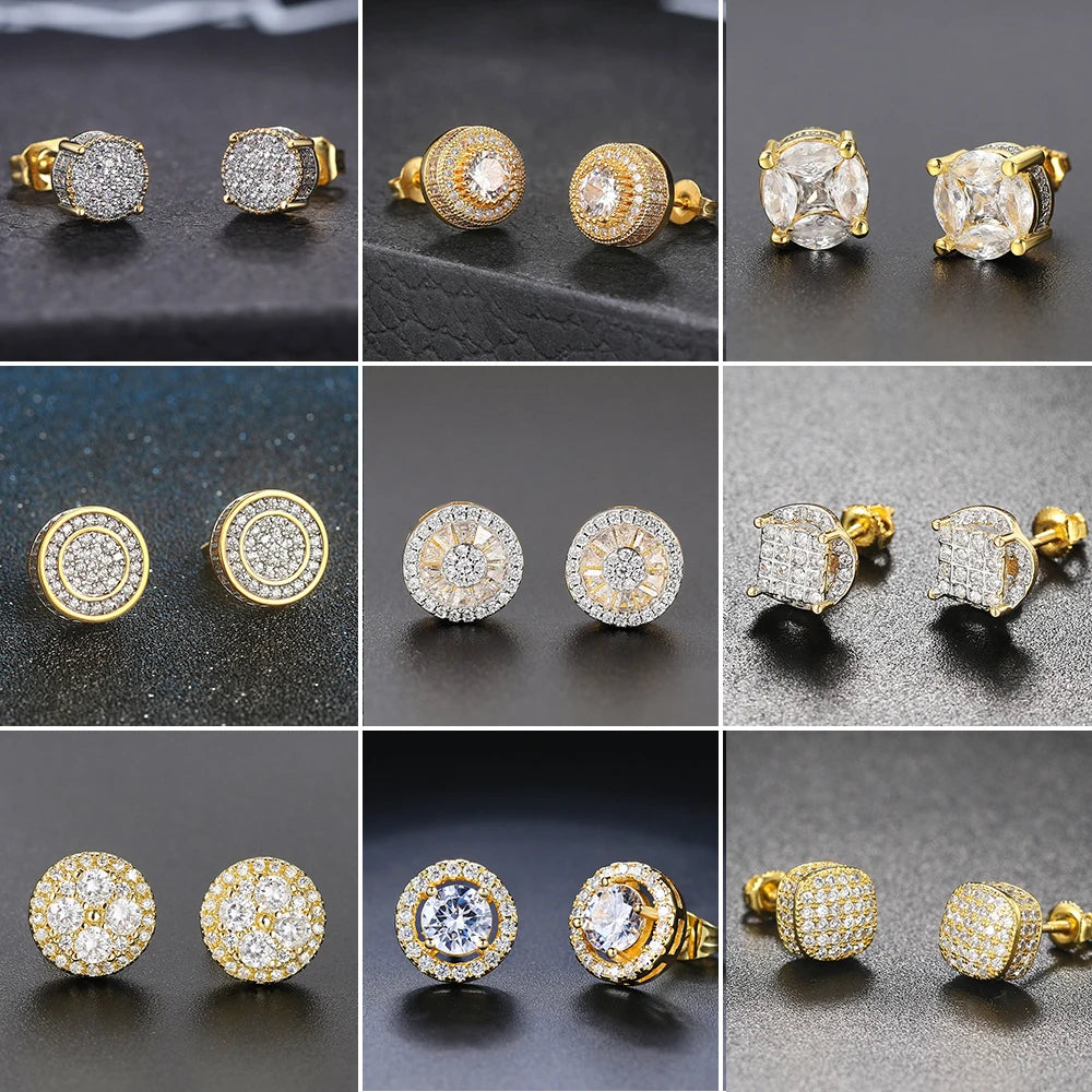 Hip-hop Ice Studded Earring for Men