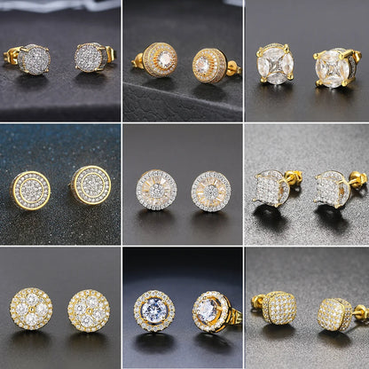 Hip-hop Ice Studded Earring for Men