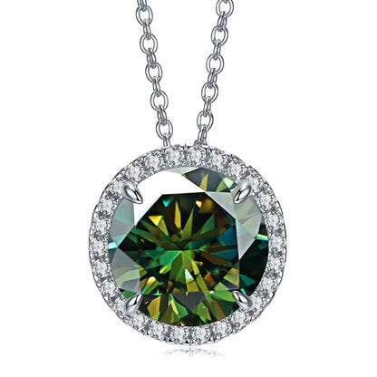 Super Flash 5Carat 11MM D VSS Moissanite Necklace Passed Test Woman S925 Silver Wedding Anniversary Party Birthday Gift