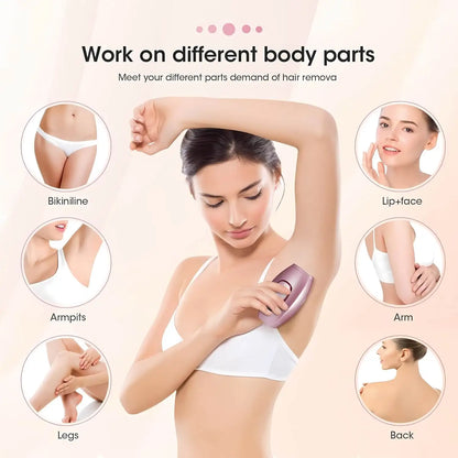 500000 Flashes IPL Hair Removal Device for Women Painless Laser Epilator for Body Bikini and Face Home Use