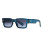 Midnite Star Ins Popular Fashion Square Rivets Men Sunglasses Vintage Punk Gradient Women Trending Dark Green Sun Glasses UV400