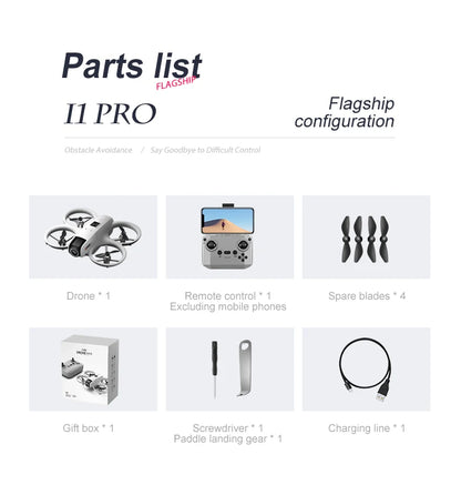 NEW i1PRO Mini Drone 8K HD Dual Camera Aerial Intellig Obstacle Avoidance Optical Flow Hover Avoidance Four-Axis RC Drone 10000M