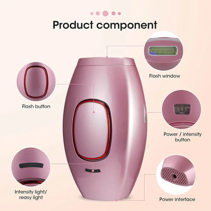 500000 Flashes IPL Hair Removal Device for Women Painless Laser Epilator for Body Bikini and Face Home Use