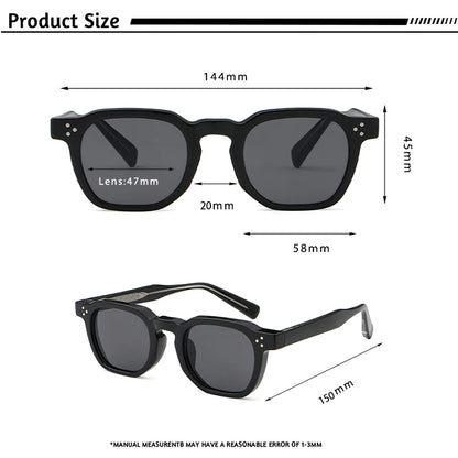 CATERSIDE New Retro Punk Men Sunglasses Square Personalized Design Glasses Women's Fashion Party Business Glasses Festival Gift