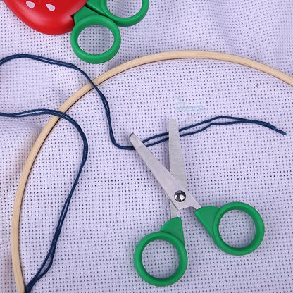 Fniiva 1Pc Children Scissors Fruit Shaped Safety Scissors for Children's DIY Handmade Craft Paper Cutting Tool