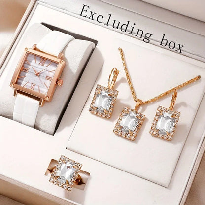 Women's Luxury Quartz Watches Roman Digital Dial Clock Women's Fashion Business Watch Leisure Green Bracelet Watch Reloj