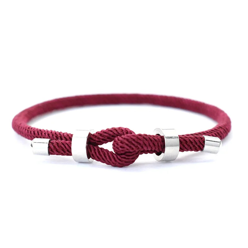 Noter Lucky Red Thread Bracelet For Men Unfading Stainless Steel Adjustable Cord Chain Braslet Pulsera Roja De Proteccion Joias