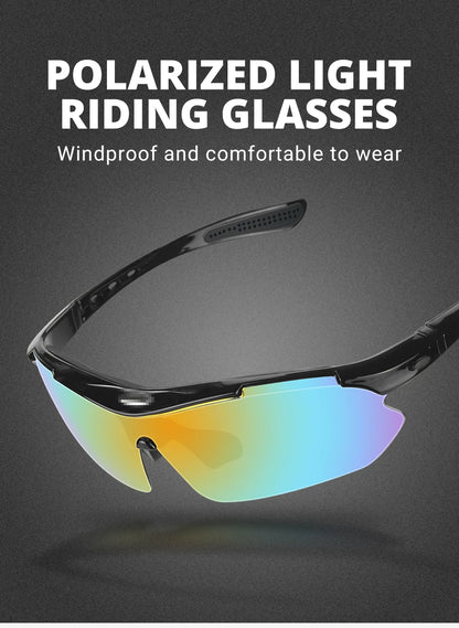 HEROBIKER Polarized Sports Men Sunglasses Road Cycling Glasses Mountain Bike Bicycle Riding Protection Goggles Eyewear