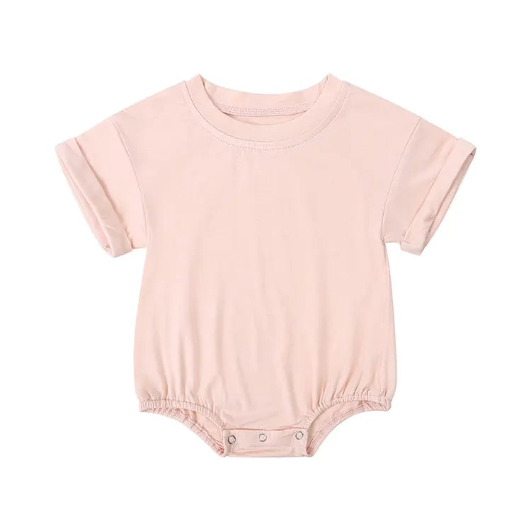 Bamboo Fiber Baby Girl Bodysuit Fashion Solid Short Sleeve Baby Boy Clothes Summer Newborn Clothes Knitted Romper 3-24 Months
