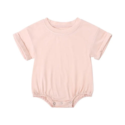 Bamboo Fiber Baby Girl Bodysuit Fashion Solid Short Sleeve Baby Boy Clothes Summer Newborn Clothes Knitted Romper 3-24 Months