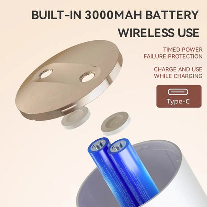 450ml Desktop Humidifier Mini Air Humidifier 360°Rotatable Dual-hole Spray Wireless Rechargeable Nano Atomization