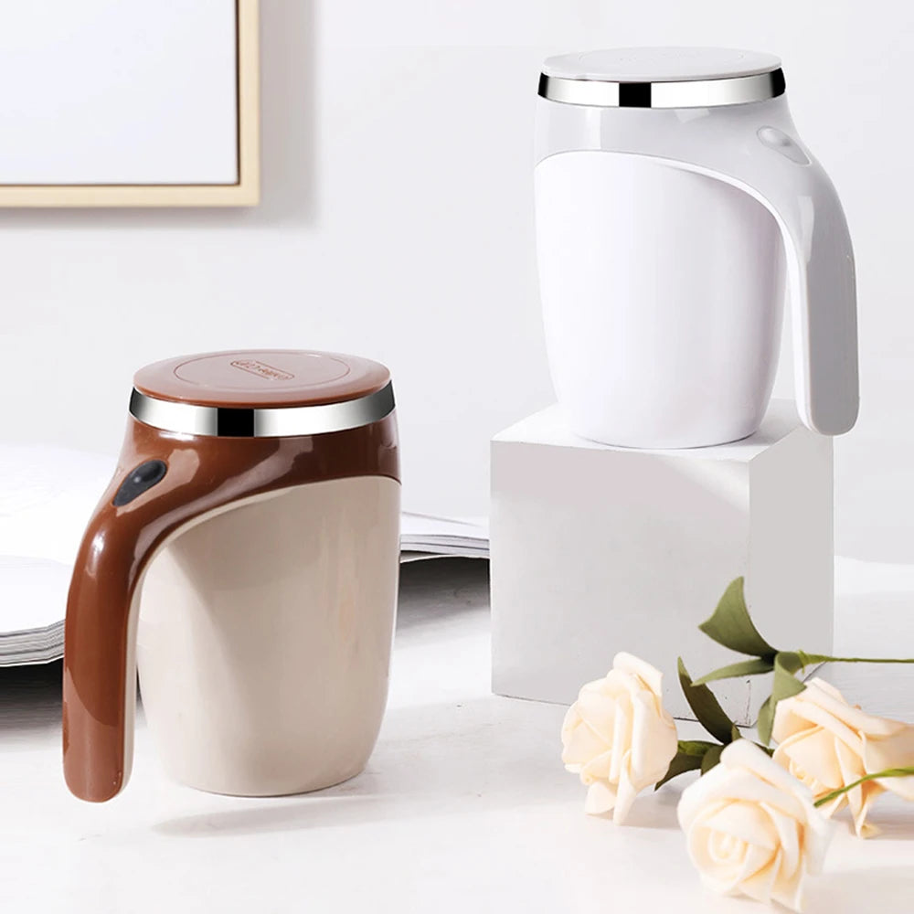 Automatic Stirring Cup Mug Rechargeable Portable Coffee Electric Stirring Stainless Steel Rotating Magnetic Home Drinking Tools