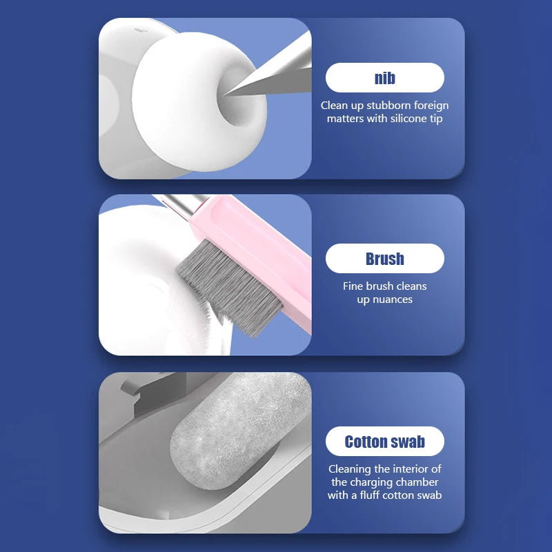 7-in-1 Computer Keyboard Cleaner Brush Kit Bluetooth Earphone Cleaning Pen For Airpods 3 Pro Headset Cleaning Tool Keycap Puller