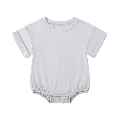Bamboo Fiber Baby Girl Bodysuit Fashion Solid Short Sleeve Baby Boy Clothes Summer Newborn Clothes Knitted Romper 3-24 Months