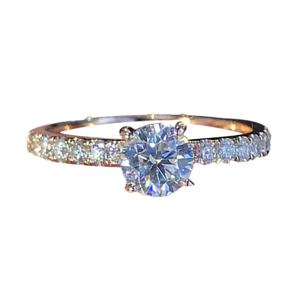 Lady Finger Ring Wedding Knuckle Ring Exquisite Shiny Rhinestone Classic for Bride