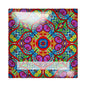 Colourful Fancy cloth mandala flower Art Painting 12mm/20mm/25mm/30mm Square photo glass cabochon demo flat back Making findings