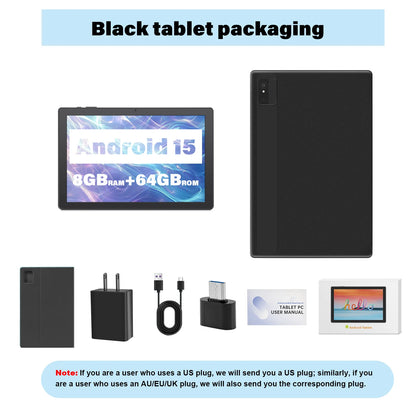 ANRY 2025 10.1 Inch 5G Wifi A523 Tablet Android 15 8GB(4+4Expand) RAM+64GB ROM IPS Display 5000Mah Dual Camera Octa-core Tablets
