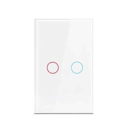 AC100-240 Touch Switch Power Led Panel Wall Light Switches Tempered Black White Crystal Glass 1/2/3 Gang Interruttore Switch
