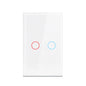 AC100-240 Touch Switch Power Led Panel Wall Light Switches Tempered Black White Crystal Glass 1/2/3 Gang Interruttore Switch