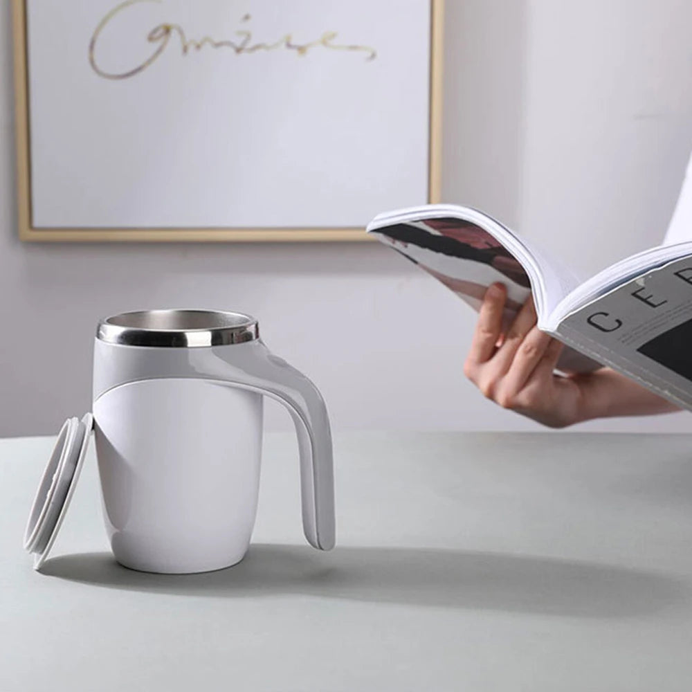 Automatic Stirring Cup Mug Rechargeable Portable Coffee Electric Stirring Stainless Steel Rotating Magnetic Home Drinking Tools