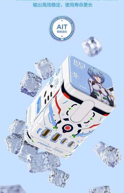 Cartoon Anime Neon Genesis Evangelion EVA Multi functional Socket Asuka Ayanami Desktop Decoration Mobile Computer Accessories