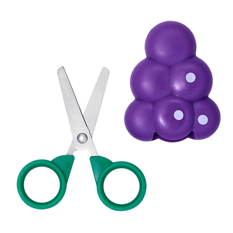 Fniiva 1Pc Children Scissors Fruit Shaped Safety Scissors for Children's DIY Handmade Craft Paper Cutting Tool