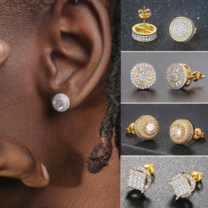 Hip-hop Ice Studded Earring for Men