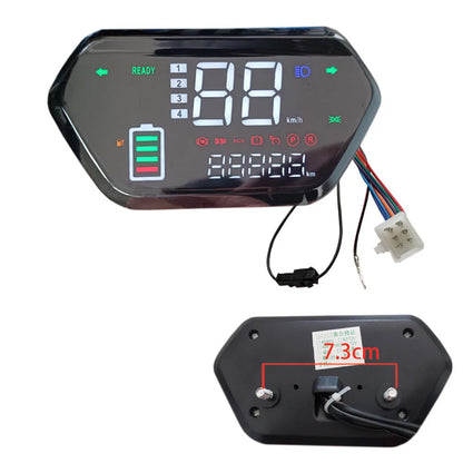 1Pcs Black 6PIN 48V 60V 72V LCD Display Meter Control Panel For E-Bike  Motor Digital instrument panel for tricycles