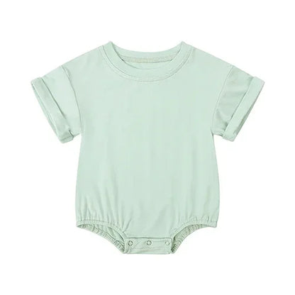 Bamboo Fiber Baby Girl Bodysuit Fashion Solid Short Sleeve Baby Boy Clothes Summer Newborn Clothes Knitted Romper 3-24 Months
