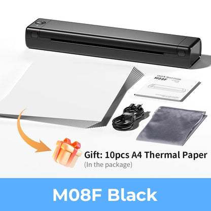 Phomemo M08F A4 Portable Thermal Printer 8.26"x11.69" A4 Thermal Paper Wireless Mobile Travel Printer Android iOS Laptop Printer