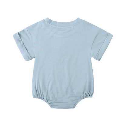 Bamboo Fiber Baby Girl Bodysuit Fashion Solid Short Sleeve Baby Boy Clothes Summer Newborn Clothes Knitted Romper 3-24 Months