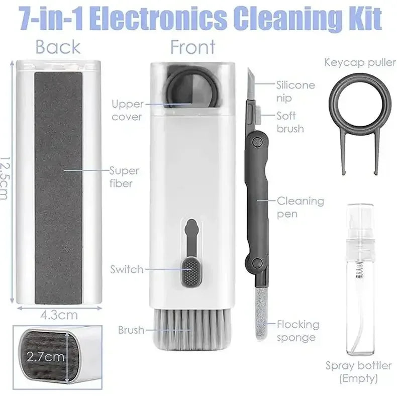 7 in 1 Computer Keyboard Cleaner Kit Earphones Cleaner Brush For AirPods Computer Tablet Laptop TV Screen Phone Cleaning Tools