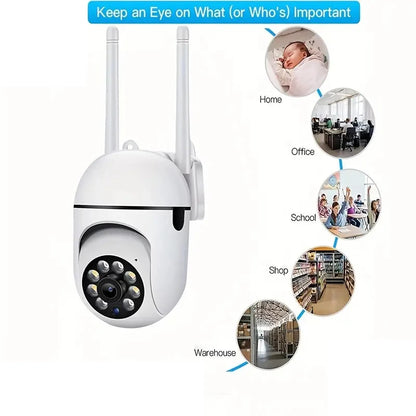Wall-WiFi Camera 1080P HD Night Vision 2.4G hotspot 360° Rotate Anti-theft Monitor Security Surveillance Smart Camera for Phone
