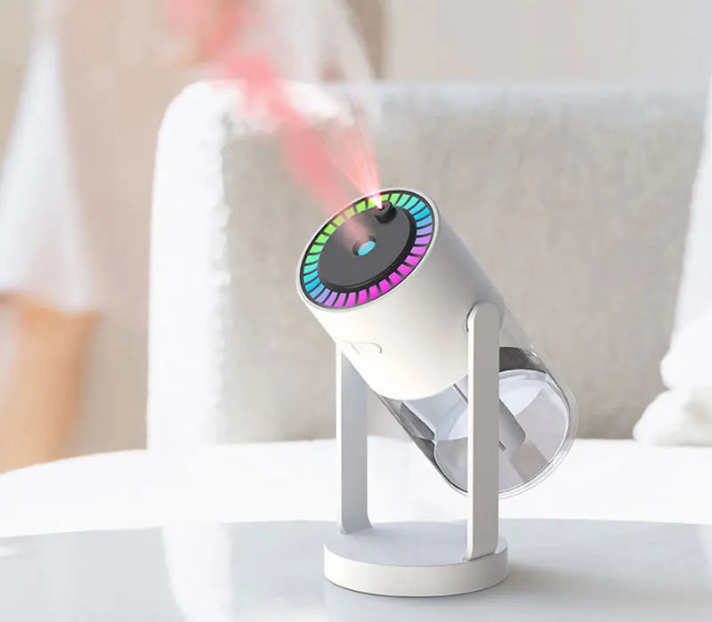 USB Car Air Humidifier Starry Sky Color Night Light Rotating 280ml Small Silent Vehicle Home Air Humidification Big Fog