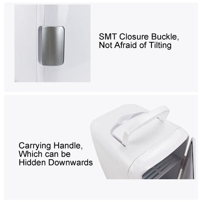 Car Refrigerator 12V Mini Portable Fridge 4L Portable Cooling Warming Freezer Food Drinke Cooling Storage Box Container For Auto