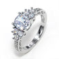 Trendy Women Wedding Rings with Brilliant Cubic Zirconia Crystal Temperament Female Accessories for Party Fashion Jewelry