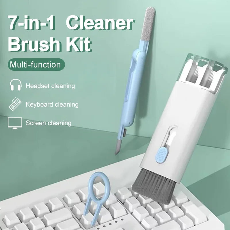 7 in 1 Computer Keyboard Cleaner Kit Brush Cleaning Pen For AirPods Laptop Bluetooth Earphones Clean Tools Keycap Puller Set