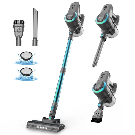 INSE N300 Cordless vacuum cleaner, 20kPa&2-speed, 175W 40 minutes, 3.2lb lightweight vacuum cleaner, for Pet Hair, Home, Car