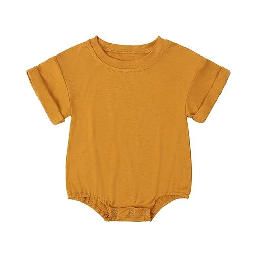 Bamboo Fiber Baby Girl Bodysuit Fashion Solid Short Sleeve Baby Boy Clothes Summer Newborn Clothes Knitted Romper 3-24 Months