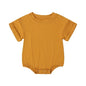Bamboo Fiber Baby Girl Bodysuit Fashion Solid Short Sleeve Baby Boy Clothes Summer Newborn Clothes Knitted Romper 3-24 Months