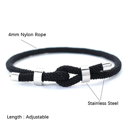 Noter Lucky Red Thread Bracelet For Men Unfading Stainless Steel Adjustable Cord Chain Braslet Pulsera Roja De Proteccion Joias