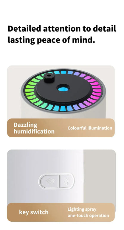 280ml Air Humidifier Desktop Humidifier with Projector & Light Adjustable Angle Cool Mist Humidifier Auto Off for Home Office