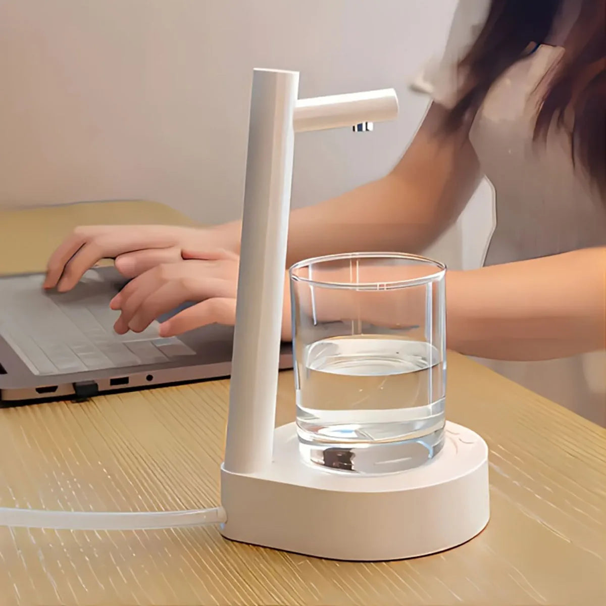 1 USB rechargeable smart desktop water pump, bucket type electric water dispenser, household portable automatic water dispenser